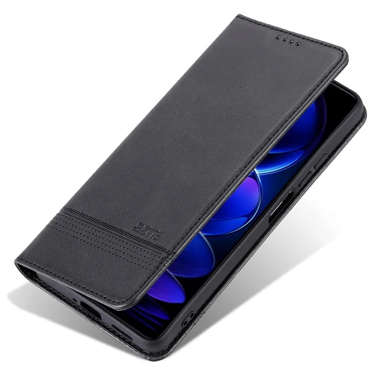AZNS For Xiaomi Redmi 13 4G / Redmi Note 13R 5G Leather Phone Case Magnetic Auto Closing