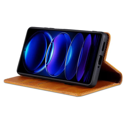AZNS For Xiaomi Redmi 13 4G / Redmi Note 13R 5G Leather Phone Case Magnetic Auto Closing
