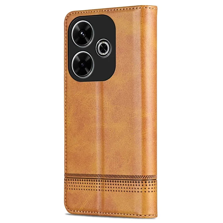AZNS For Xiaomi Redmi 13 4G / Redmi Note 13R 5G Leather Phone Case Magnetic Auto Closing