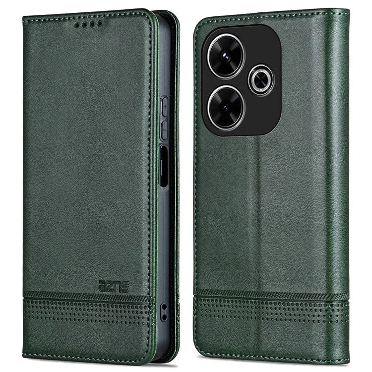 AZNS For Xiaomi Redmi 13 4G / Redmi Note 13R 5G Leather Phone Case Magnetic Auto Closing