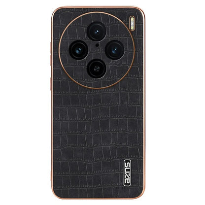 AZNS For vivo X100 Pro 5G / X100s Pro 5G Case Leather+TPU Phone Cover Electroplating Edge