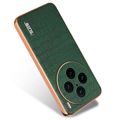 AZNS For vivo X100 Pro 5G / X100s Pro 5G Case Leather+TPU Phone Cover Electroplating Edge