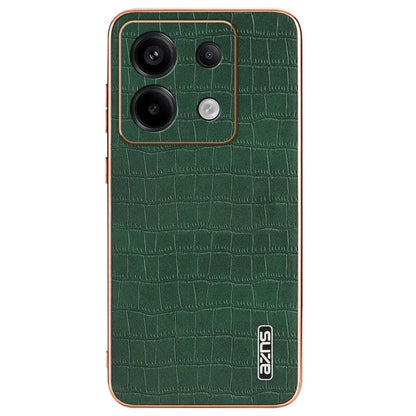 AZNS For Xiaomi Redmi Note 13 Pro 5G / Poco X6 5G Case PU Leather Back Cover Electroplating Edge