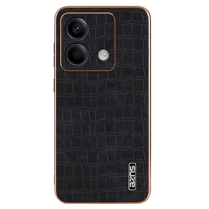 AZNS For Xiaomi Redmi Note 13 5G Case Crocodile Texture Electroplating Leather Back Phone Cover