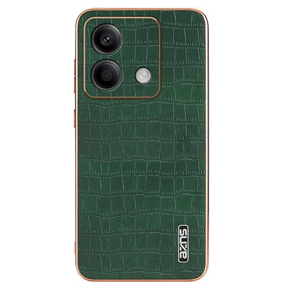 AZNS For Xiaomi Redmi Note 13 5G Case Crocodile Texture Electroplating Leather Back Phone Cover