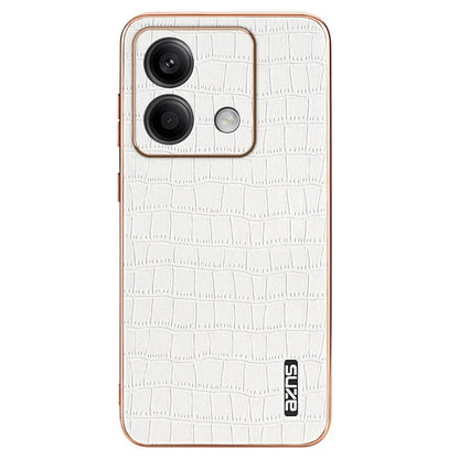 AZNS For Xiaomi Redmi Note 13 5G Case Crocodile Texture Electroplating Leather Back Phone Cover