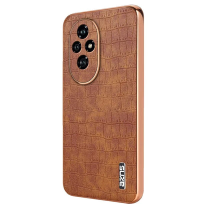 AZNS For Honor 200 5G Case PU Leather + TPU Phone Cover Crocodile Texture