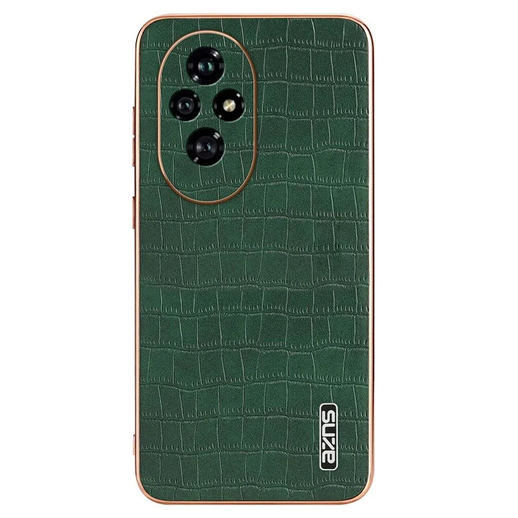 AZNS For Honor 200 5G Case PU Leather + TPU Phone Cover Crocodile Texture