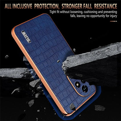 AZNS For Honor 200 5G Case PU Leather + TPU Phone Cover Crocodile Texture