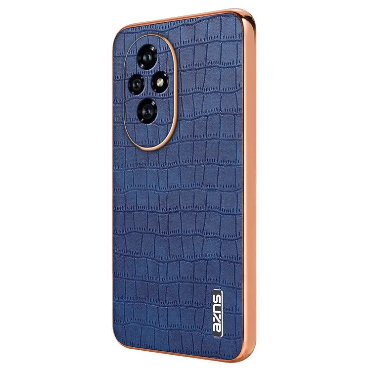 AZNS For Honor 200 5G Case PU Leather + TPU Phone Cover Crocodile Texture