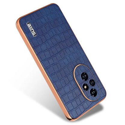 AZNS For Honor 200 5G Case PU Leather + TPU Phone Cover Crocodile Texture