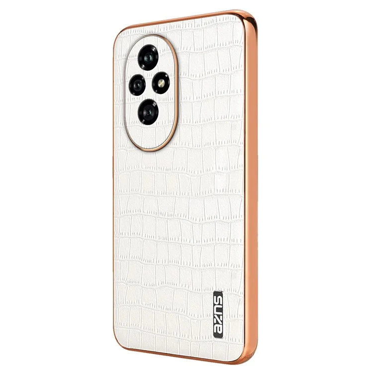 AZNS For Honor 200 5G Case PU Leather + TPU Phone Cover Crocodile Texture