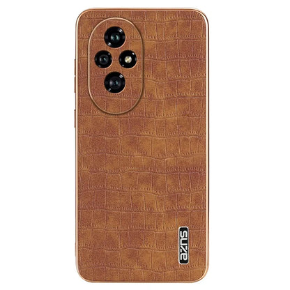AZNS For Honor 200 Pro 5G Case PU Leather Crocodile Texture Phone Back Cover