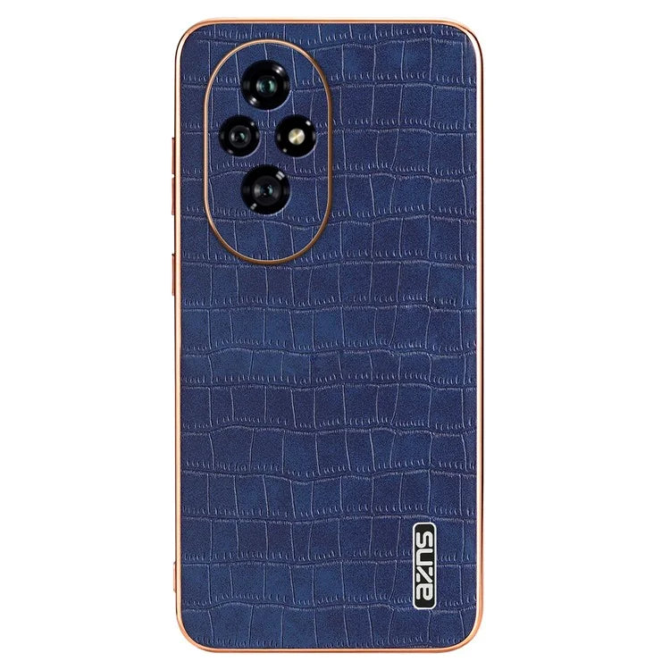 AZNS For Honor 200 Pro 5G Case PU Leather Crocodile Texture Phone Back Cover