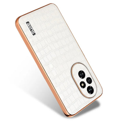 AZNS For Honor 200 Pro 5G Case PU Leather Crocodile Texture Phone Back Cover