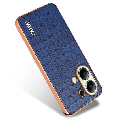 AZNS For Xiaomi Redmi Note 13 4G Case Electroplating Crocodile Texture PU+TPU Back Phone Cover