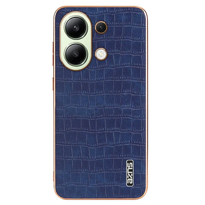 AZNS For Xiaomi Redmi Note 13 4G Case Electroplating Crocodile Texture PU+TPU Back Phone Cover
