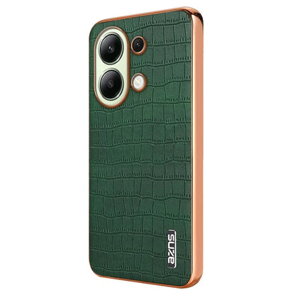 AZNS For Xiaomi Redmi Note 13 4G Case Electroplating Crocodile Texture PU+TPU Back Phone Cover