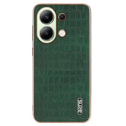 AZNS For Xiaomi Redmi Note 13 4G Case Electroplating Crocodile Texture PU+TPU Back Phone Cover