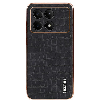 AZNS For Xiaomi Redmi K70E 5G / Poco X6 Pro 5G Case PU Leather + TPU Electroplating Phone Cover
