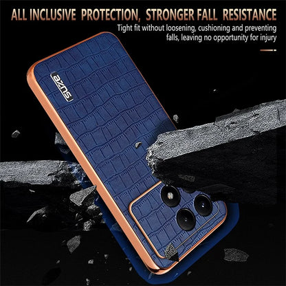AZNS For Xiaomi Redmi K70E 5G / Poco X6 Pro 5G Case PU Leather + TPU Electroplating Phone Cover