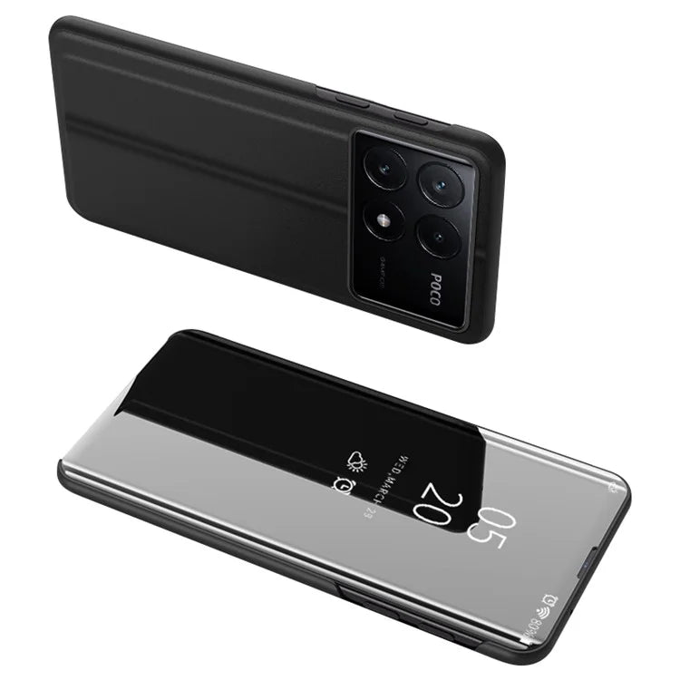 For Xiaomi Poco F6 Pro 5G / Redmi K70 5G / K70 Pro 5G Case Mirror Design Leather Phone Cover