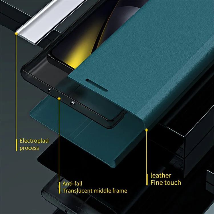 For Xiaomi Poco F6 5G / Redmi Turbo 3 5G Case Anti-Scratch Leather Stand Phone Cover