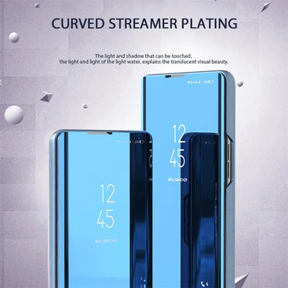For Xiaomi Poco F6 5G / Redmi Turbo 3 5G Case View Window Stand Leather Phone Cover  /  Blue