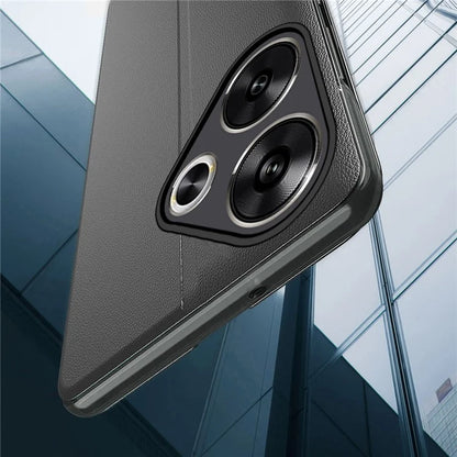 For Xiaomi Poco F6 5G / Redmi Turbo 3 5G Case Stand Leather Phone Cover with View Window
