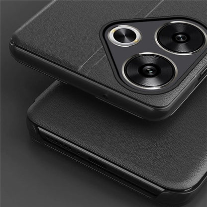 For Xiaomi Poco F6 5G / Redmi Turbo 3 5G Case Stand Leather Phone Cover with View Window