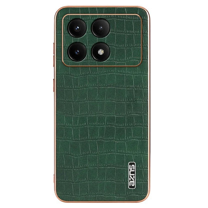 AZNS For Xiaomi Poco F6 Pro 5G / Redmi K70 5G / K70 Pro 5G Case PU Leather Back Cover Crocodile Texture Lens Protection