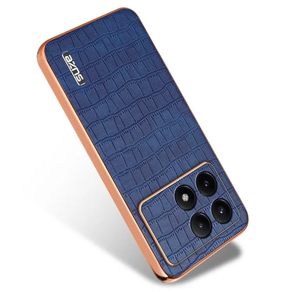 AZNS For Xiaomi Poco F6 Pro 5G / Redmi K70 5G / K70 Pro 5G Case PU Leather Back Cover Crocodile Texture Lens Protection