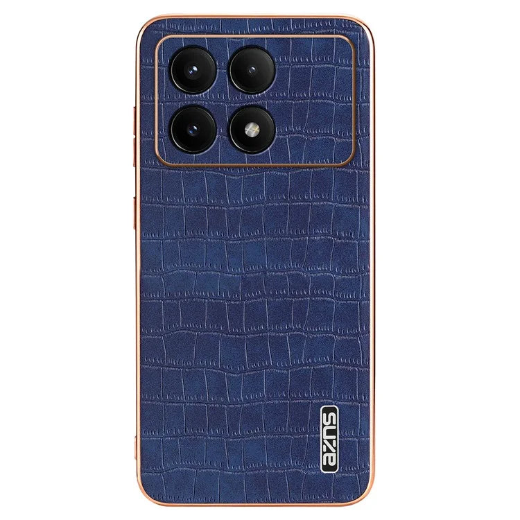 AZNS For Xiaomi Poco F6 Pro 5G / Redmi K70 5G / K70 Pro 5G Case PU Leather Back Cover Crocodile Texture Lens Protection
