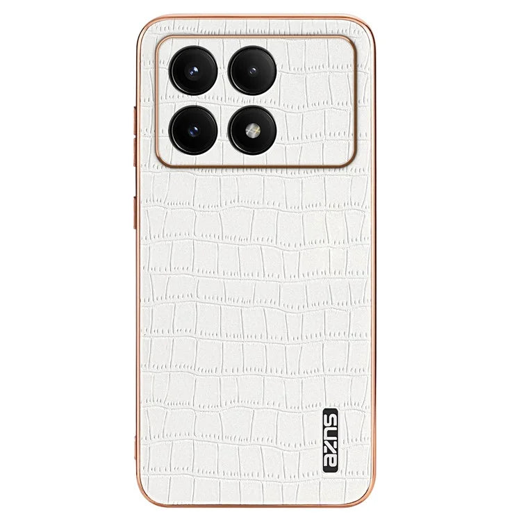 AZNS For Xiaomi Poco F6 Pro 5G / Redmi K70 5G / K70 Pro 5G Case PU Leather Back Cover Crocodile Texture Lens Protection