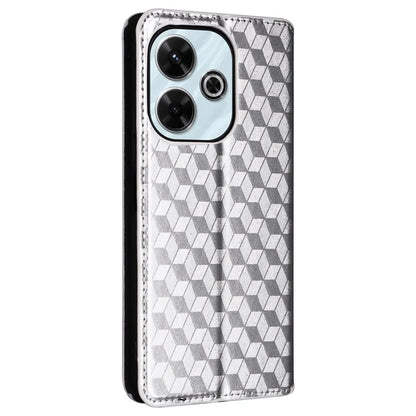For Xiaomi Redmi 13 4G / Poco M6 4G / Redmi Note 13R 5G Case Magnetic Closure Rhombus Phone Cover