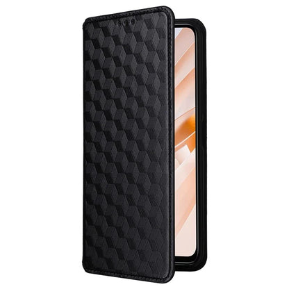 For Xiaomi Redmi 13 4G / Poco M6 4G / Redmi Note 13R 5G Case Magnetic Closure Rhombus Phone Cover