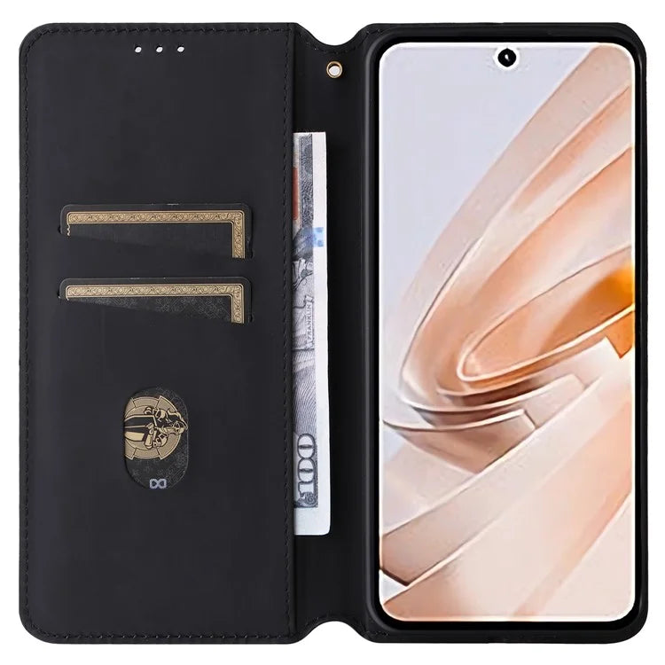 For Xiaomi Redmi 13 4G / Poco M6 4G / Redmi Note 13R 5G Case Magnetic Closure Rhombus Phone Cover