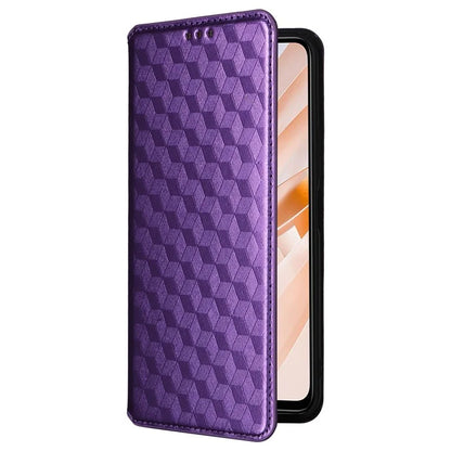 For Xiaomi Redmi 13 4G / Poco M6 4G / Redmi Note 13R 5G Case Magnetic Closure Rhombus Phone Cover