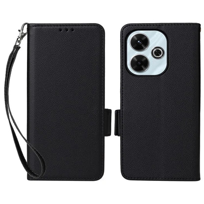 For Xiaomi Redmi 13 4G / Note 13R 5G / Poco M6 4G Case Handbag Litchi Texture Leather Phone Cover