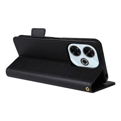 For Xiaomi Redmi 13 4G / Note 13R 5G / Poco M6 4G Case Handbag Litchi Texture Leather Phone Cover