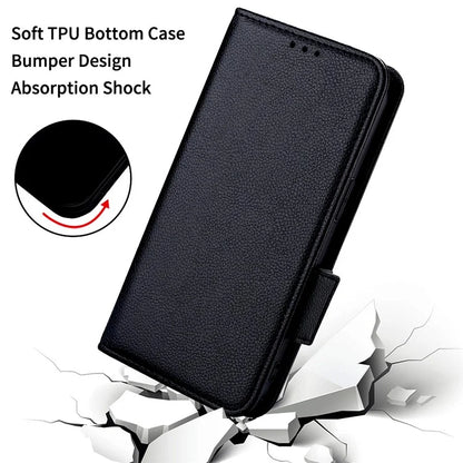For Xiaomi Redmi 13 4G / Note 13R 5G / Poco M6 4G Case Handbag Litchi Texture Leather Phone Cover