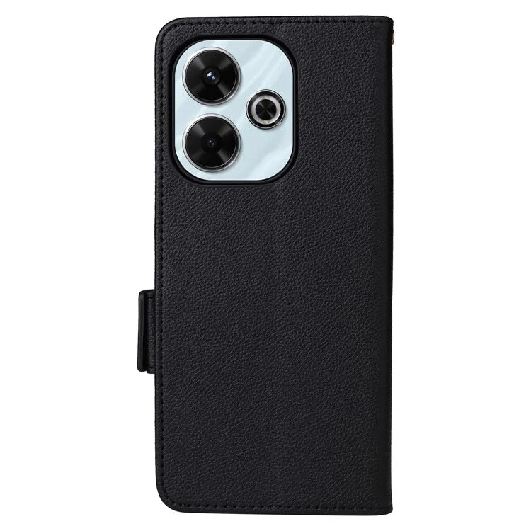For Xiaomi Redmi 13 4G / Note 13R 5G / Poco M6 4G Case Handbag Litchi Texture Leather Phone Cover
