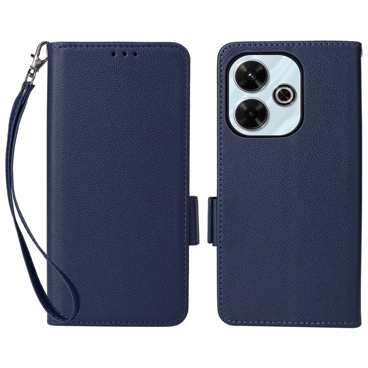 For Xiaomi Redmi 13 4G / Note 13R 5G / Poco M6 4G Case Handbag Litchi Texture Leather Phone Cover
