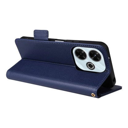 For Xiaomi Redmi 13 4G / Note 13R 5G / Poco M6 4G Case Handbag Litchi Texture Leather Phone Cover