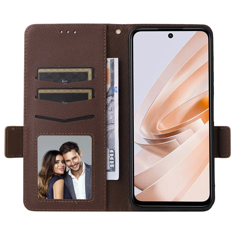 For Xiaomi Redmi 13 4G / Note 13R 5G / Poco M6 4G Case Handbag Litchi Texture Leather Phone Cover