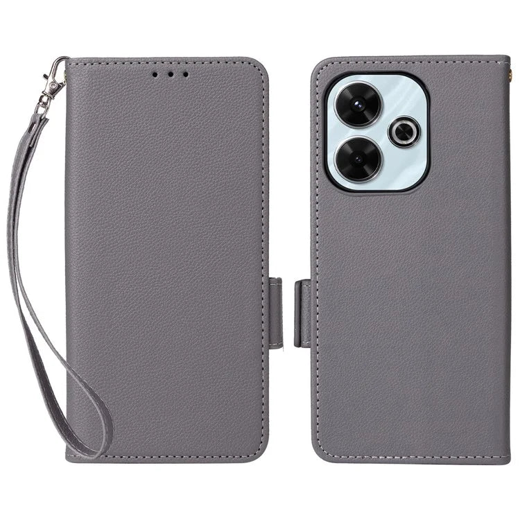 For Xiaomi Redmi 13 4G / Note 13R 5G / Poco M6 4G Case Handbag Litchi Texture Leather Phone Cover