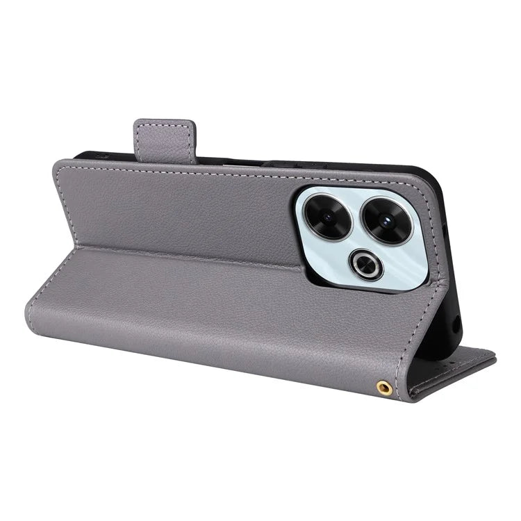 For Xiaomi Redmi 13 4G / Note 13R 5G / Poco M6 4G Case Handbag Litchi Texture Leather Phone Cover