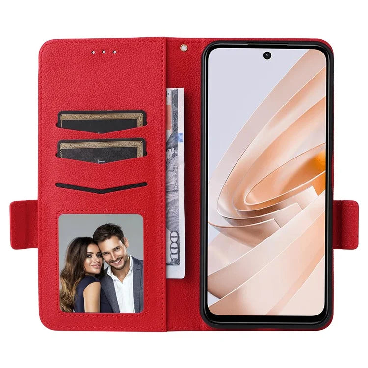For Xiaomi Redmi 13 4G / Note 13R 5G / Poco M6 4G Case Handbag Litchi Texture Leather Phone Cover