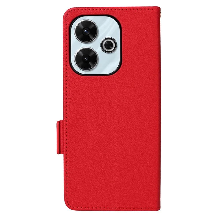 For Xiaomi Redmi 13 4G / Note 13R 5G / Poco M6 4G Case Handbag Litchi Texture Leather Phone Cover