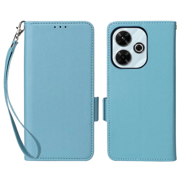 For Xiaomi Redmi 13 4G / Note 13R 5G / Poco M6 4G Case Handbag Litchi Texture Leather Phone Cover